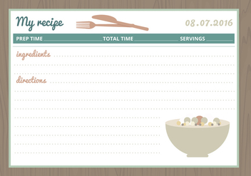 Vector Recipe Card - Free vector #360467